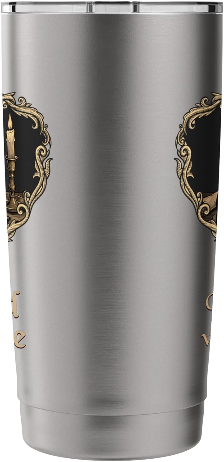 Booked with Love Romantic Reader Dark Academia Aesthetic Stainless Steel Insulated Tumbler