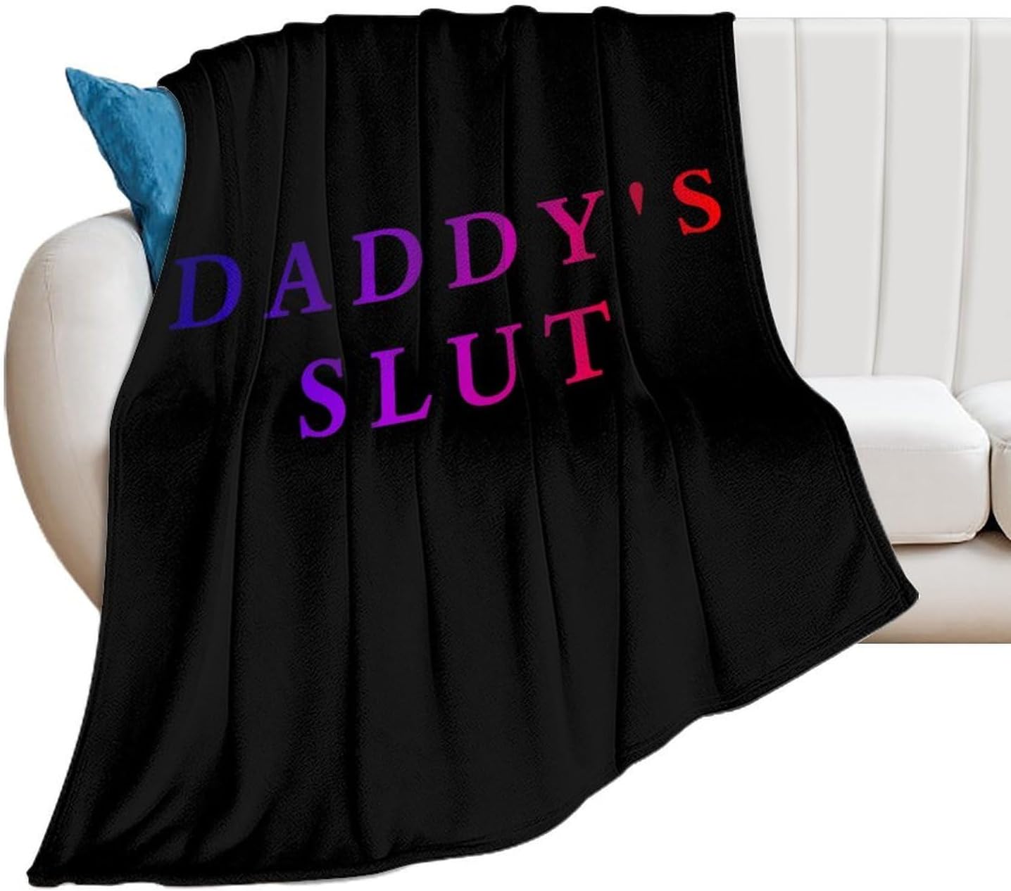 Daddy's Slut Throw Blanket Soft Warm Flannel Bed Blanket for Couch Sofa