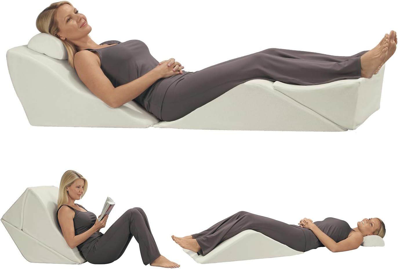 Contour BackMax Foam Bed Wedge Sleep Support System | Sleeping Pillow Wedge and Leg Elevation Pillows | Mattress Wedge for Acid Reflux | Backrest Wedge Pillows for After Surgery (28-inch BackMax Only)