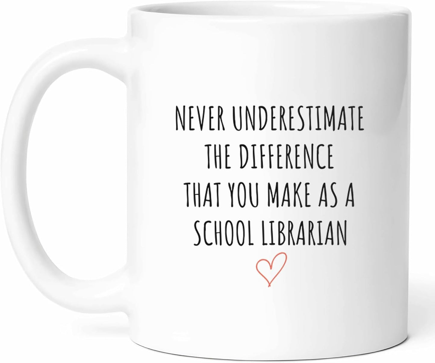 School Librarian Appreciation Mug - Book Lover Coffee Cup - Knowledge Funny Gift From Students - Library Tea Mugs - Reading Advocate Cups - 11 Oz Ceramic Gifts For Educators, Birthday, Him, Her