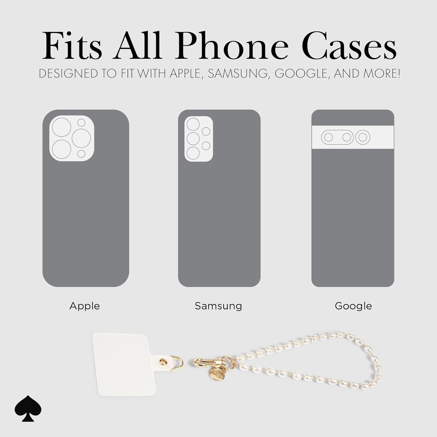 kate spade new york Phone Charm - Detachable Cell Phone Lanyard - Sea Pearl