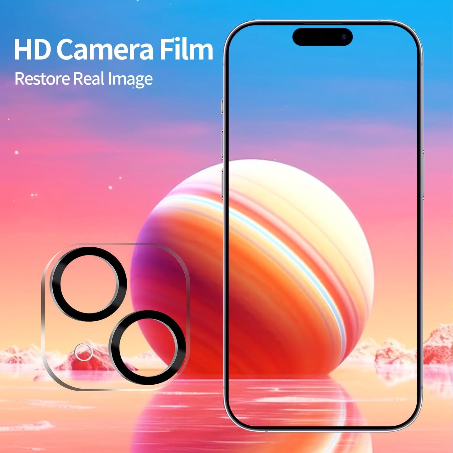 PEHAEL 2+2 Pack for iPhone 15 Privacy Screen Protector with Camera Lens Protector Full Coverage Anti-Spy Tempered Glass Film 9H Hardness Easy Installation Bubble Free [6.1 inch]