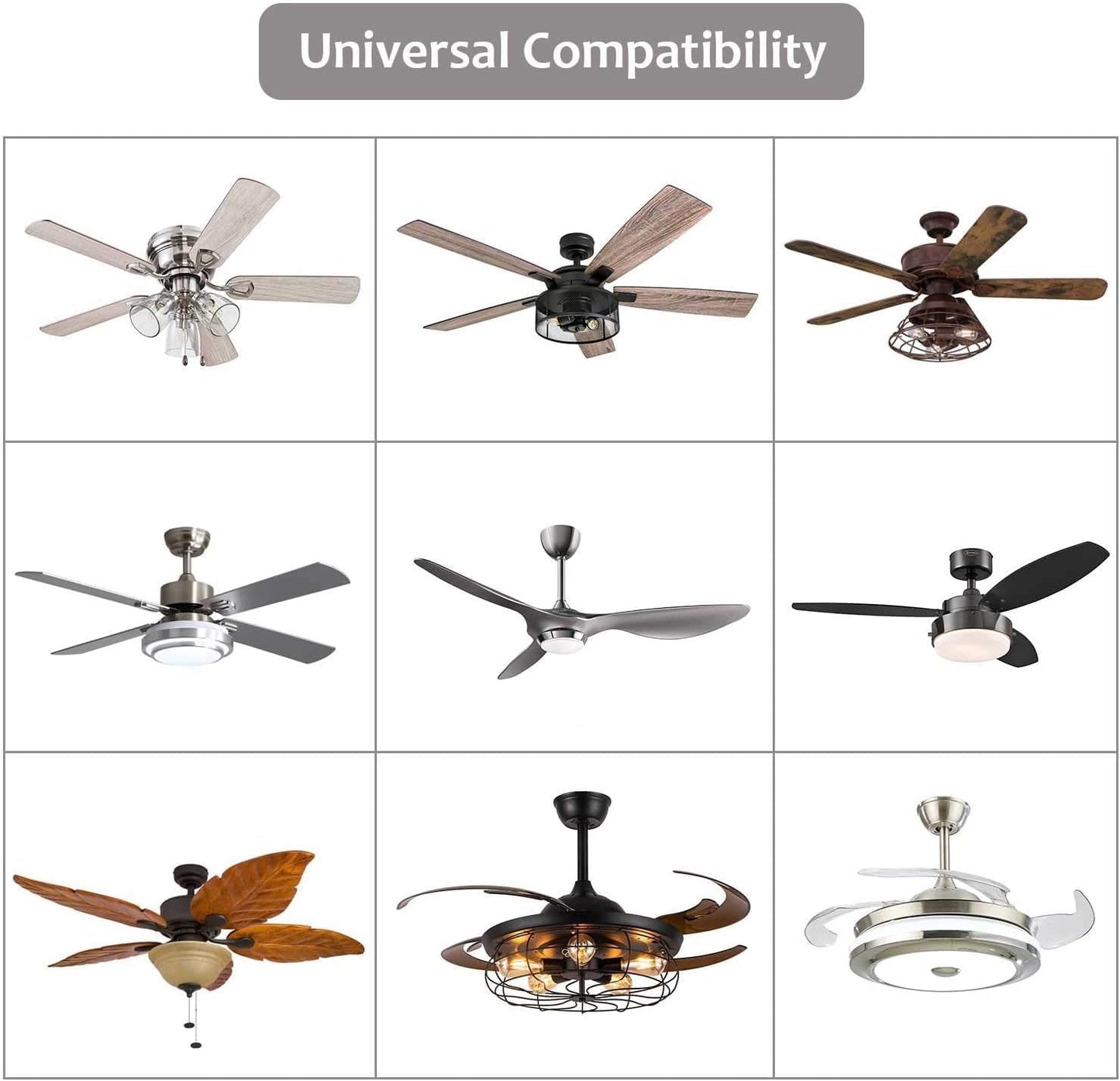 Smart WiFi Ceiling Fan Remote Control Kit with Light Dimming, Universal Compatible with All 1 Wire Controlling 3 Speeds Fans dimmable LED CFL Lights, Smart Life Tuya App or Alexa Google Voice Control