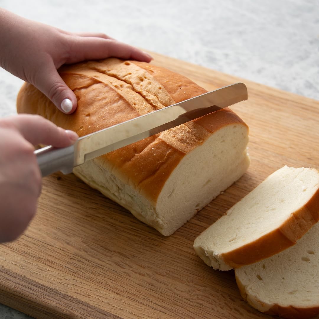 Rada Cutlery 8" Bread Knife (R143), Stainless Steel Serrated Blade, Siver Handle