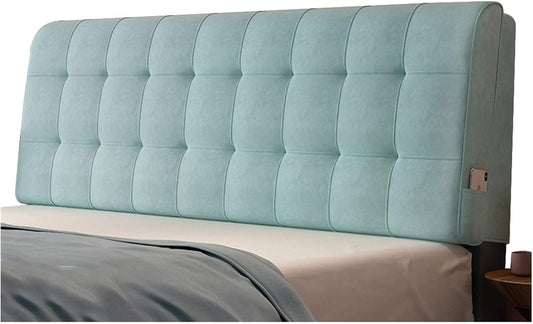 Upholstered Headboard Pads Bed Backrest Cushion Back Support Bed Reading Pillow High Elastic Sponge Filling 5 Colors 9 Sizes (Color : Purple Size : 180x60cm) (Light Blue 195x60cm)