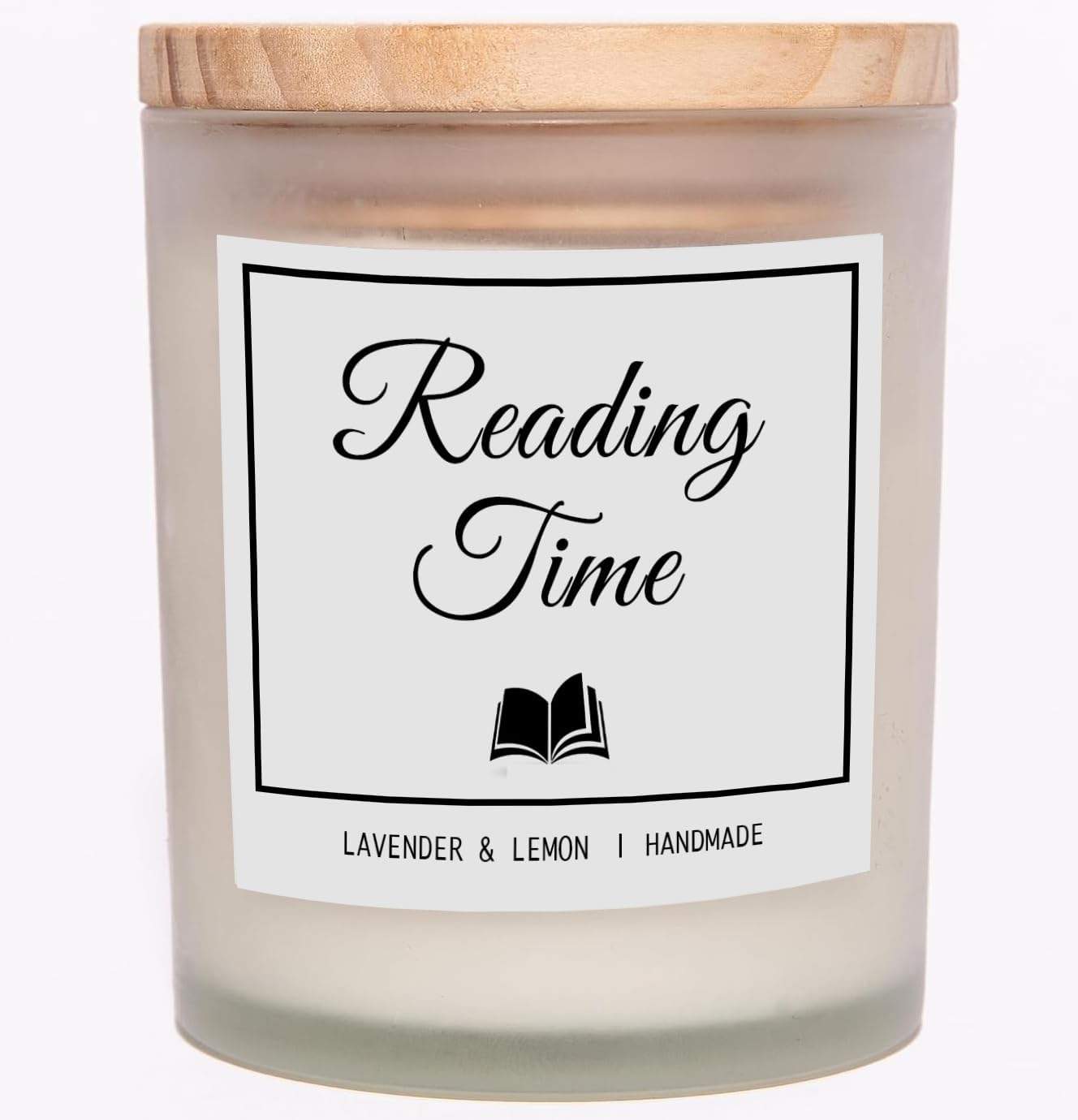 Reading Time Candle - Book Lovers Gifts, Gifts for Readers, Lavender & Lemon Scented Candle, Natural Soy Wax & Natural Essential Oils