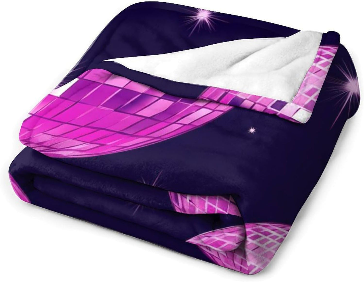 Disco Ball (1) Throw Blanket for Couch Bed Plush Cozy Fuzzy Flannel Blanket for All Season 40"x50"