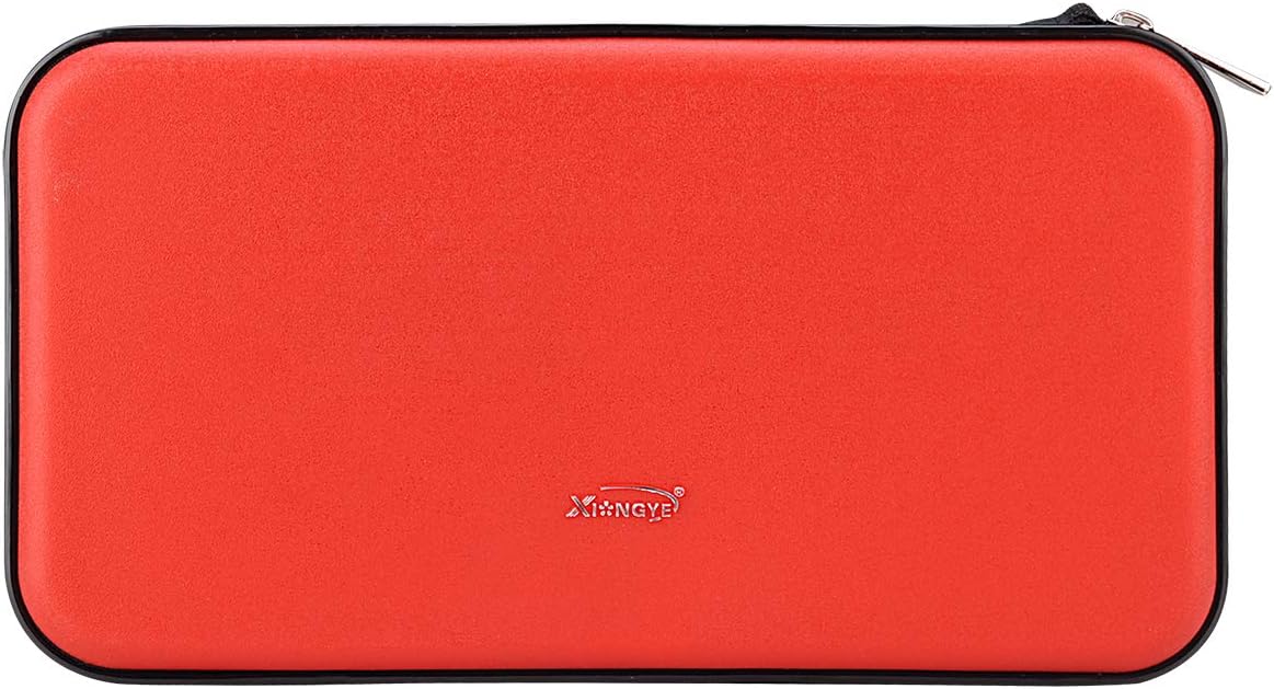 CD DVD Case, 72 Capacity Heavy Duty Wallet, DVD CD Case Holder for Car, Hard Shell Sturdy case, CD Disk Holder, DVD disc Binder, Booklet, Protective Blu-ray Wallet (72 Capacity,Red)