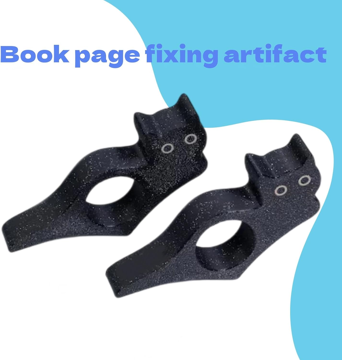 1Pair Cat Thumb Book Holder Page Adorable Reading Accessory for Book Lovers Literary Enthusiasts