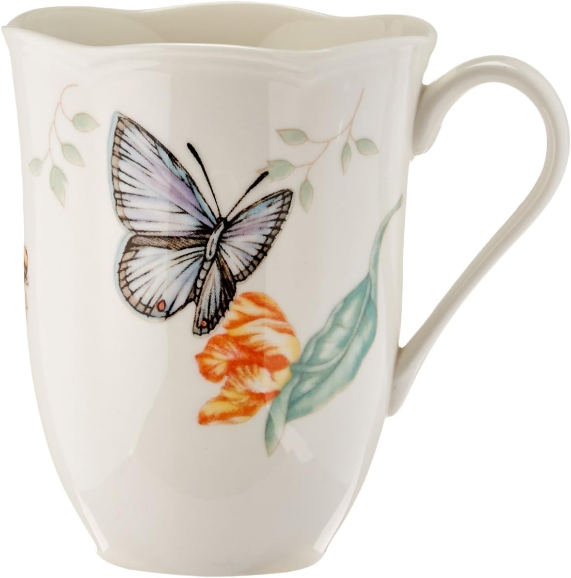 Lenox Dinnerware Set, Butterfly Meadow 18-Piece Set, Service For 6, White Porcelain, Butterfly And Flower Designs, Plates And Bowls Sets, Dishwasher Safe, Home & Kitchen (18 Pieces, Assorted)