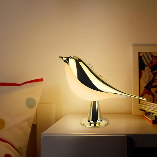 YOTOZU Small Bird Desk Lamp,3 Color Temperatures LED Night Light,Rechargeable Table Lamps Cordless Portable Lighting Bedside Lamp with Aroma Diffuser Function for Bedroom Decor Perfect Gifts(Gold)