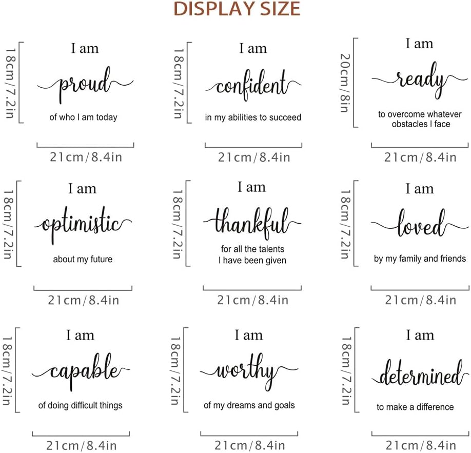 Inspirational Decals Motivational Art Stickers for Office, Bedroom, Living Room, Home - Positive Quotes Sayings Wall Decor