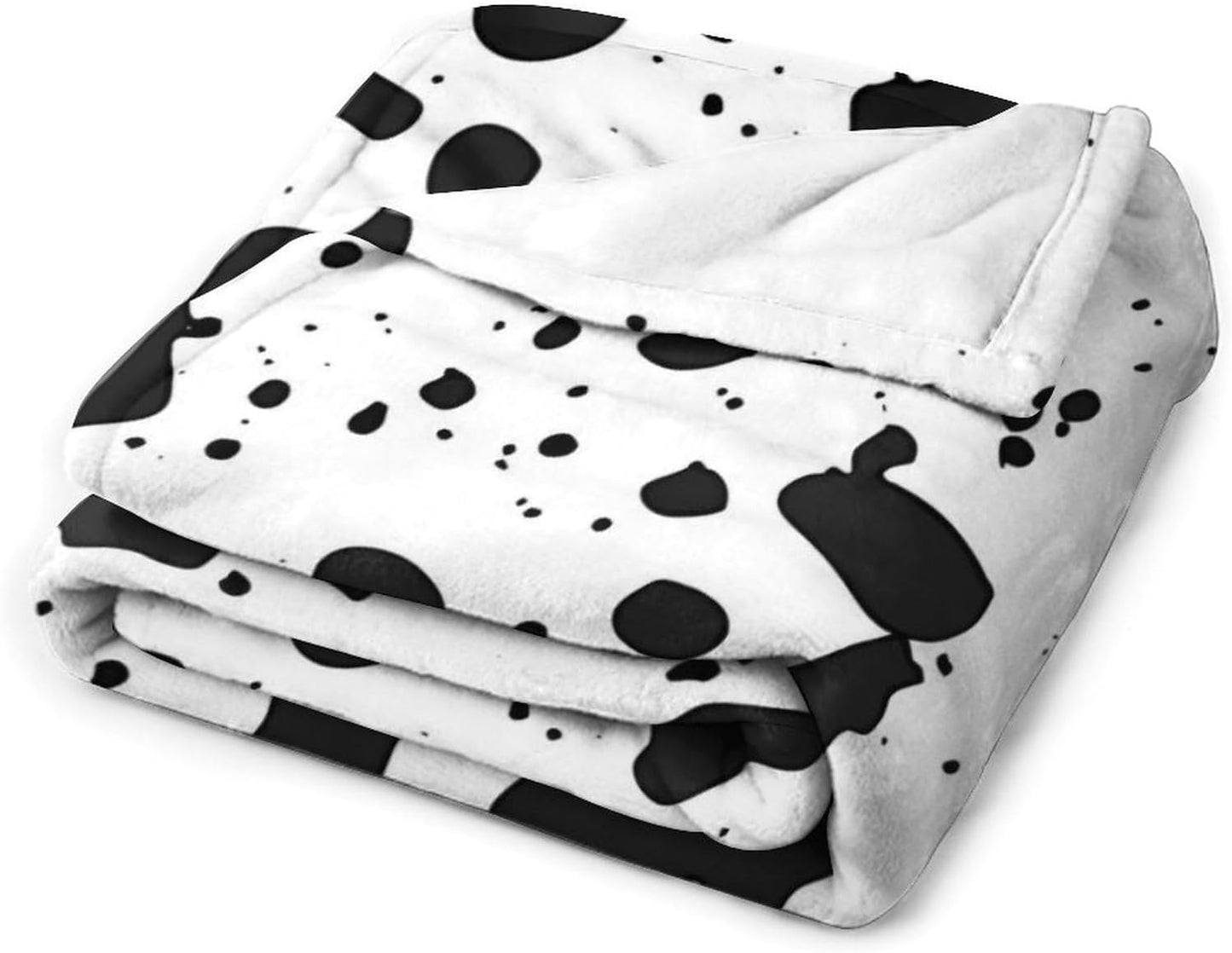 Dalmatian Animal Print Throw Blanket for Couch Bed Plush Cozy Fuzzy Flannel Blanket for All Season 40"x50"