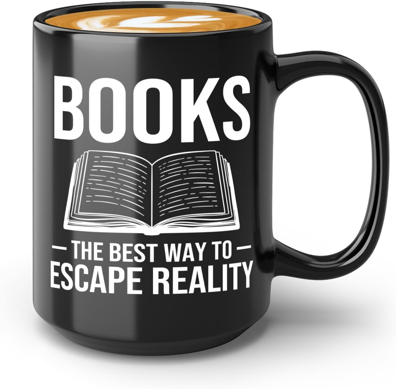 Book Lover Coffee Mug 15oz Black -Books The best - Bookworm Literature Library Book Lover Reader Booked Editor Intellectual Studious