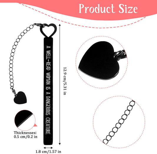 Funny Bookmarks for Book Lovers, Cute Bookmarks for Women, Writers, Booklovers, Black Book Marks for Reading, Dark Romance Funny Reading Gift for Girls, Teacher, Men, Best Friend, Bookworm, Student