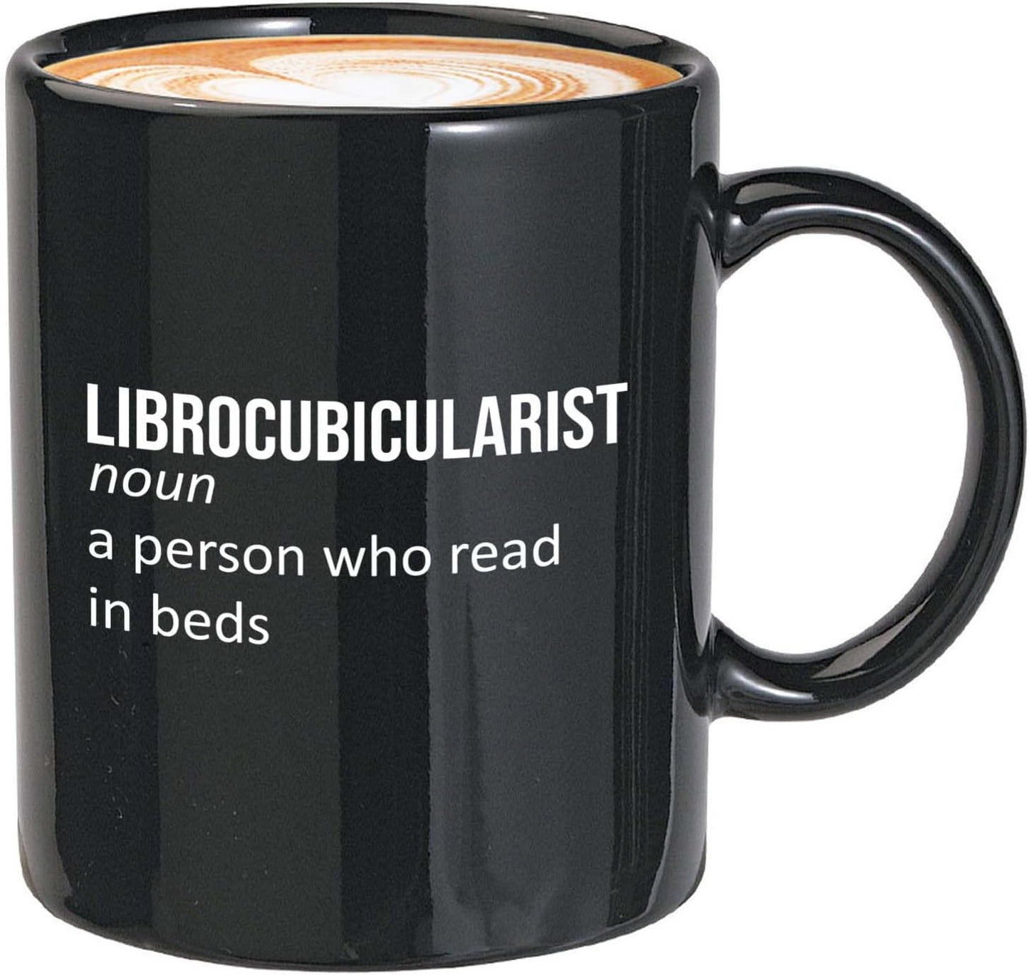 Bubble Hugs Writer Coffee Mug 11oz Black - Librocubicularist A person who read in beds - Reading Book Lover for Bookworm Bibliophile Librarians Author Readers Bookish