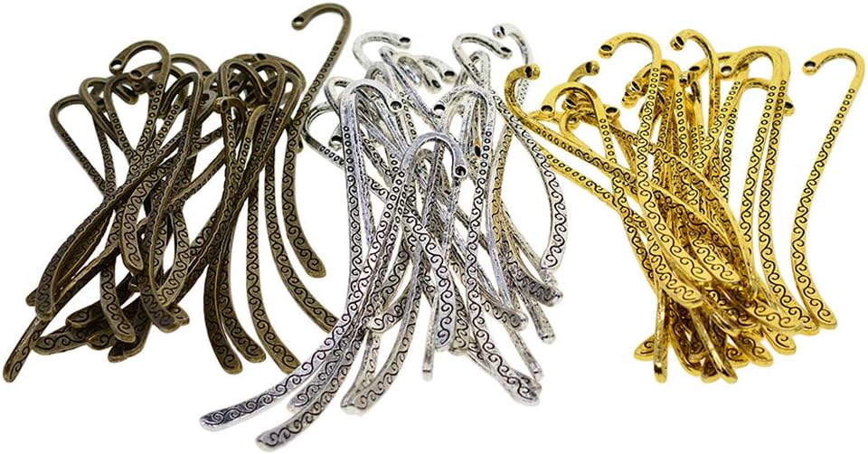 60pcs Retro Metal Bookmark Beading Vintage Bookmark Student Gifts