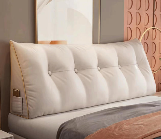 Solid Color Triangle Cushion Reading Bed Rest Pillow,Triangular Headboard Pillow,Wedge Large Backrest Sofa Bed Support Pillowboard Removable Pillow(Size:150x50x20cm,Color:A)