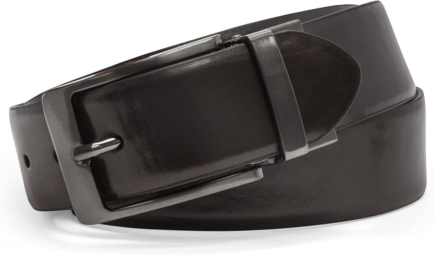 Steve Madden Men's Reversible Men's Dress Casual Every Day Leather Belt
