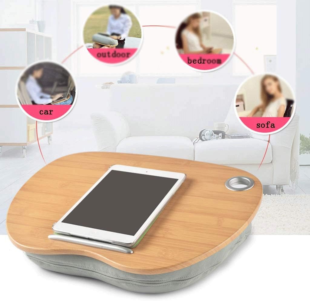 Folding Table, Lap Desk Laptop Stand with Pillow Cushion Platform Bed Sofa