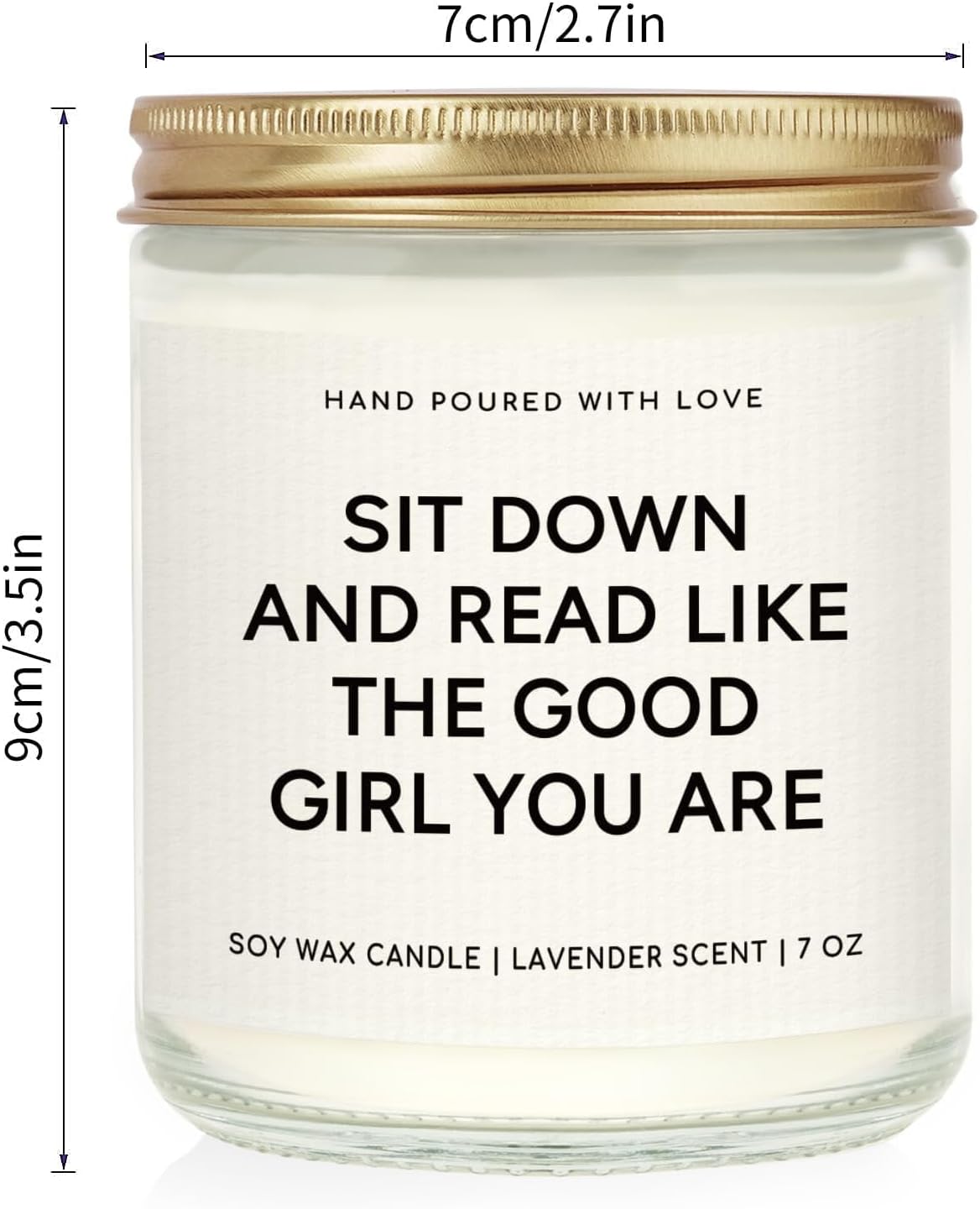 SteadStyle Book Lovers Gifts, Funny Bookish Gifts - Birthday Book Themed Ideal Presents for Girls Readers Librarian Bookworm Women, Lavender-Scented Candle 7oz