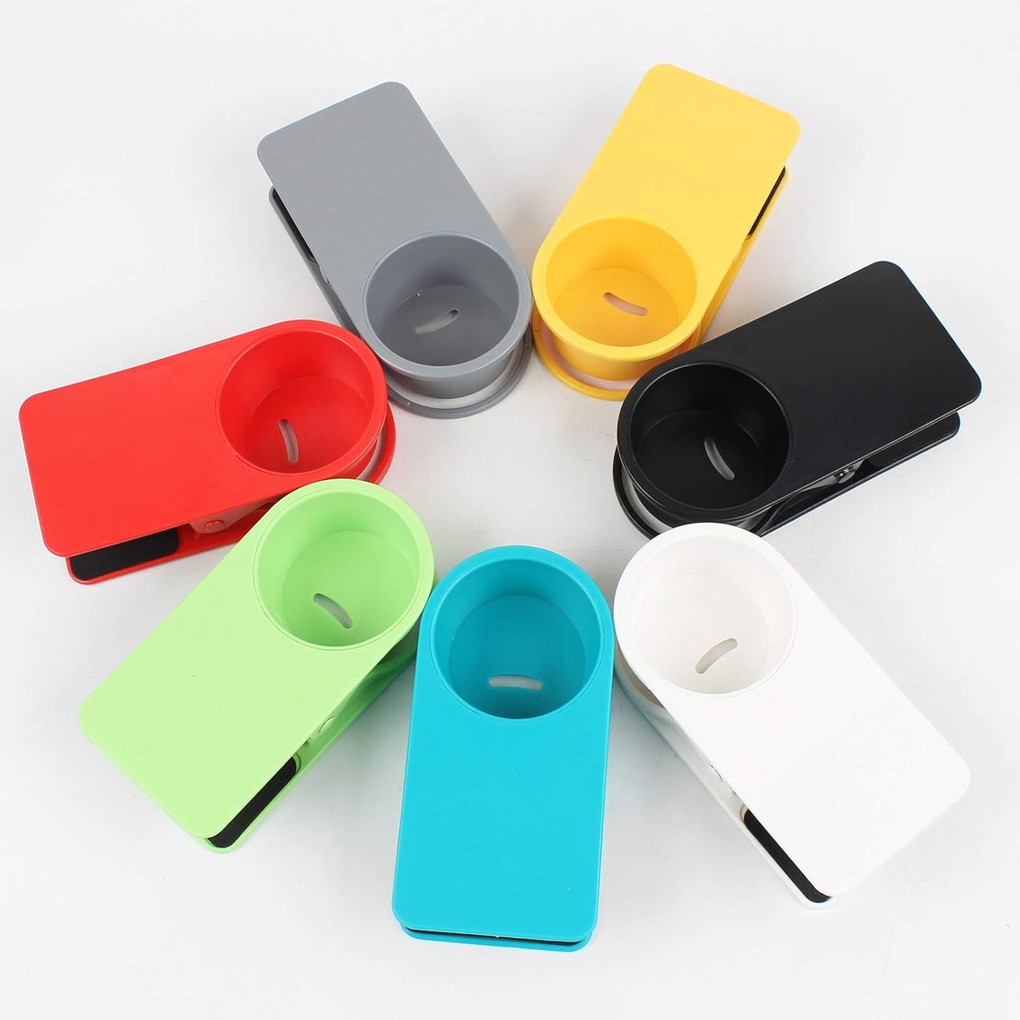 Cup Holders Home Office Table Desk Side Clip Water Drink Beverage Soda Coffee Mug Holder Cup Clip Design (Black)