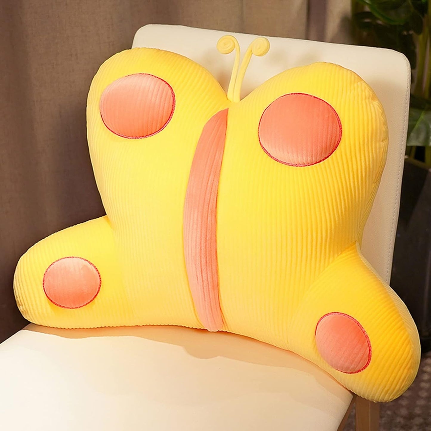 Wedge Reading Pillow with Arms,Large Adult Backrest Lounge Cushion,Bed Rest Triangle Back Lumbar Support Cushion for Sitting Up in Bed/Couch (Color : Yellow)