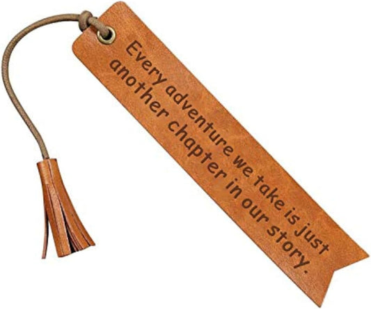 Every Adventure We Take is Just Another Chapter in Our Story Reader Leather Bookmark Wedding Party Gift Engraved Bookmark Wedding Reader (Another Chapter in Our Story)