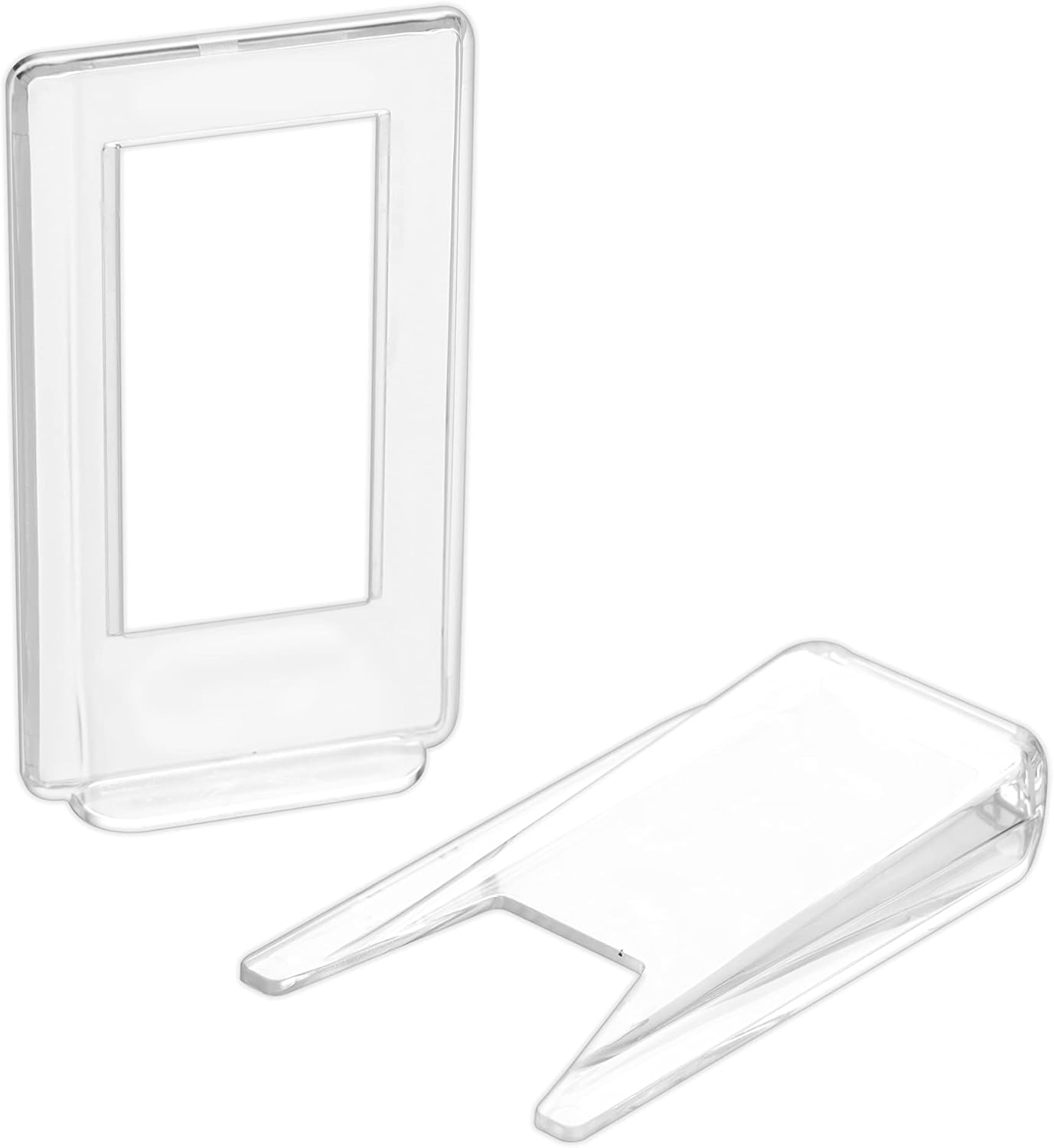 10 Pack Acrylic Book Stand for Display Adjustable Clear Display Holder Easel Collector Stand for Home Office Back to School Comic Album CD Magazine Postcard Artworks (4.2 x 4.3 x 2.35 Inch)