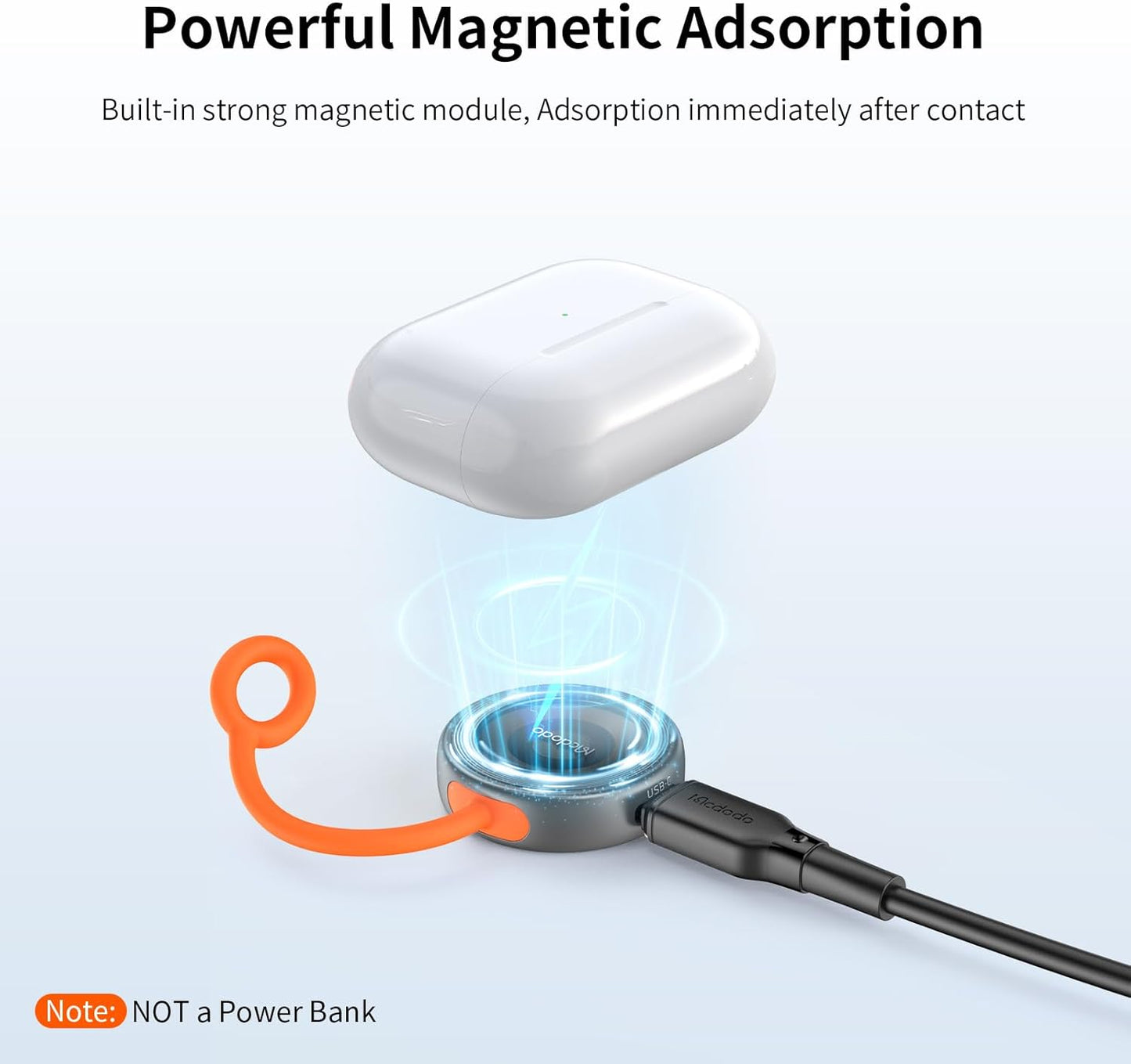 Mcdodo Apple Watch Magnetic Charger[USB-C&Lightning Port], Portable Wireless iWatch Charger Fast Charging Fit Apple Watch Series10/9/8/7/6/5/4/3/2/1/SE/SE2
