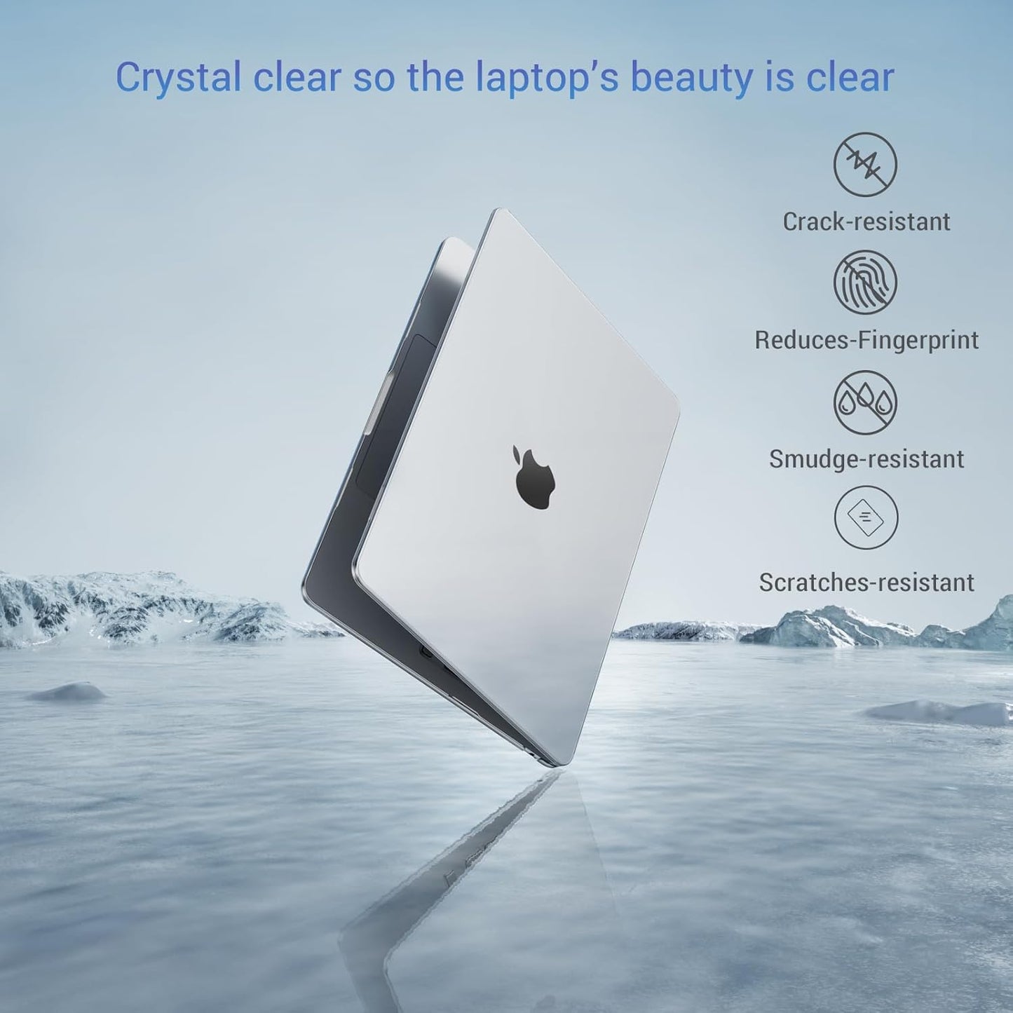 MOSISO Compatible with MacBook Air 13 inch Case M5 2026 M4 2025 M3 M2 2024-2022 A3449 A3240 A3113 A2681, Hard Shell&Keyboard Cover&Screen Film&Pouch for MacBook Air 13.6 inch Case, Crystal Clear