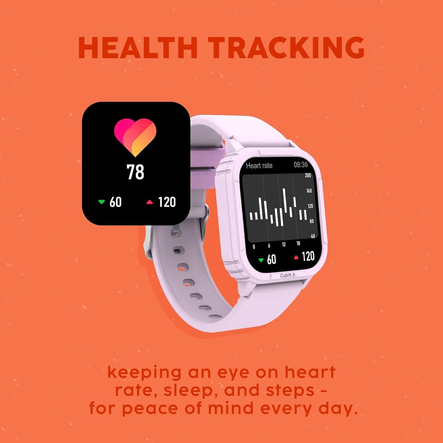 Cubitt Jr. Smartwatch Fitness Tracker for Kids and Teens with Games, Step Counter, Sleep Monitor, Heart Rate Monitor, Calculator, Activity Tracking, 1.75"AMOLED Touchscreen,Waterproof – Obsidian Black