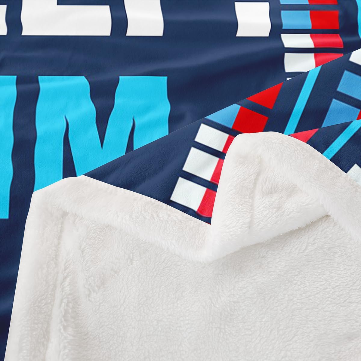 Swim Lover Bed Blanket Water Sports Theme Throw Blanket Lightweight Soft Cozy Luxury Swimming Lane Fleece Blanket Navy and Red Flannel Blanket for Sofa Bedroom Office Travel All Season(Twin 60"x80")