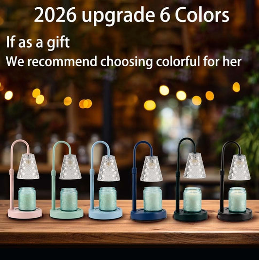 Candle Warmer Lamp with Timer Dimmable, Birthday Gifts for Her Women Mom, House Warming Gifts New Home Decor, Wax Melt Warmer with 2 Bulbs