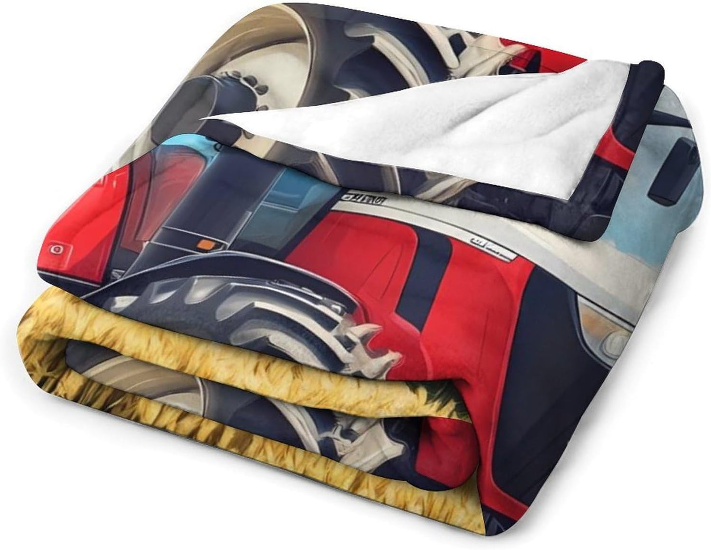 Tractor Printed Throw Blanket for Couch Bed Plush Cozy Fuzzy Flannel Blanket for All Season 40"x50"