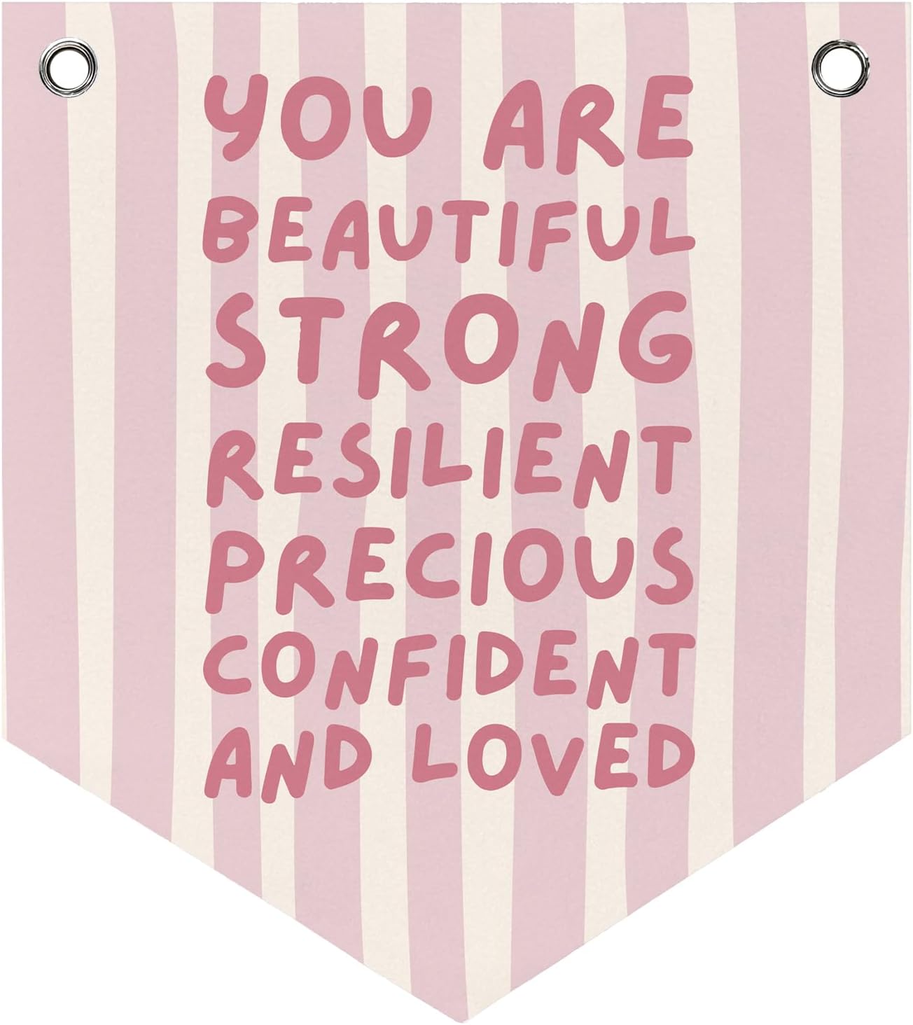 DSHFG Motivational Toddler Girl Room Decor Wall Art, Girls Room Decor for Wall Felt Pennant Flag, Pink Girly Bedroom Dorm Decorations, Kids Nursery Felt Pennant Banner Flag, 12x14 Inch