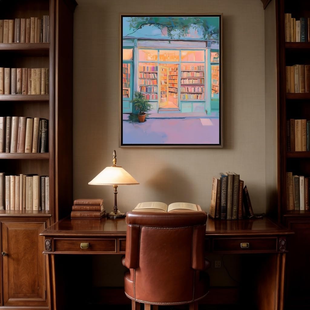 Medpol Boho Reading Nook Wall Art Minimalism Literary Wall Decor Book Lover Gift Vintage Literary Print Cozy Bookstore Canvas Art Poster for Living Room Study Decor Aesthetics Unframed8x12inch