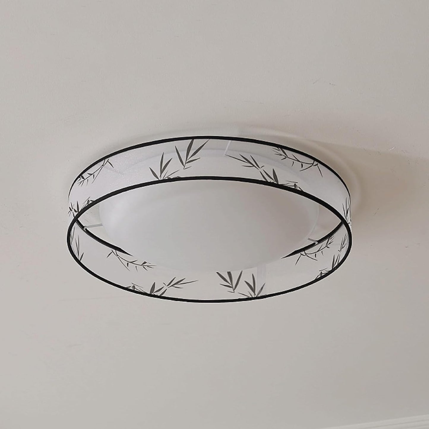 Ceiling Light Modern Metal Base Fabric Acrylic Shade Flush Mount Ceiling Lamp LED Retro Flush Mount Light for Bedroom Living Room Decor Interior Home Decor Fixture Close to Ceiling Lighting