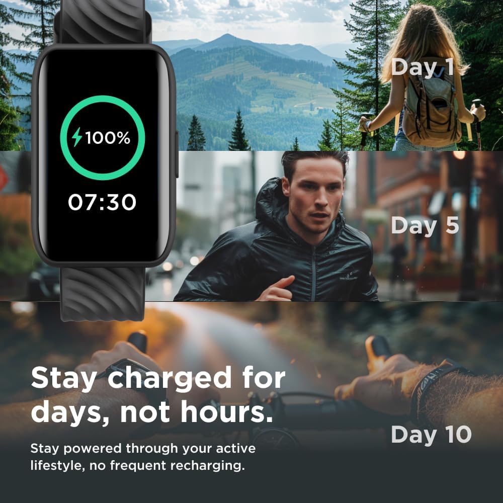 Motorola Moto 40 Bluetooth Smartwatch -10 Days Battery Life, Google Fit Integration, 1.5'' Crystal Clear Display, Heart Tracking, in-Depth Sleep Tracking, iOS and Android Compatible - Rose Gold