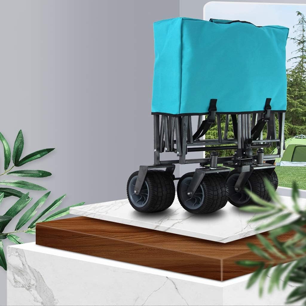 Hand Trucks,Outdoor Four-Wheel Foldicampicar, Picnic Campicar,All Trailer, Travel Supermarket Push-Pull Cart, Foldable and Wear-Resistant Trolleys/D/a