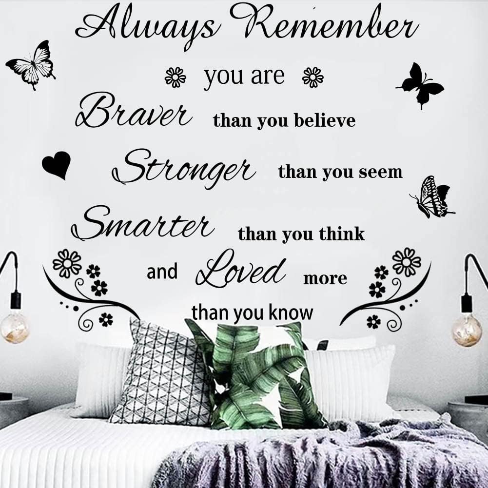 Vinyl Wall Stickers - Peel & Stick Motivational Quote Wall Decals for Bedroom, Living Room & Dining Room Home Decor