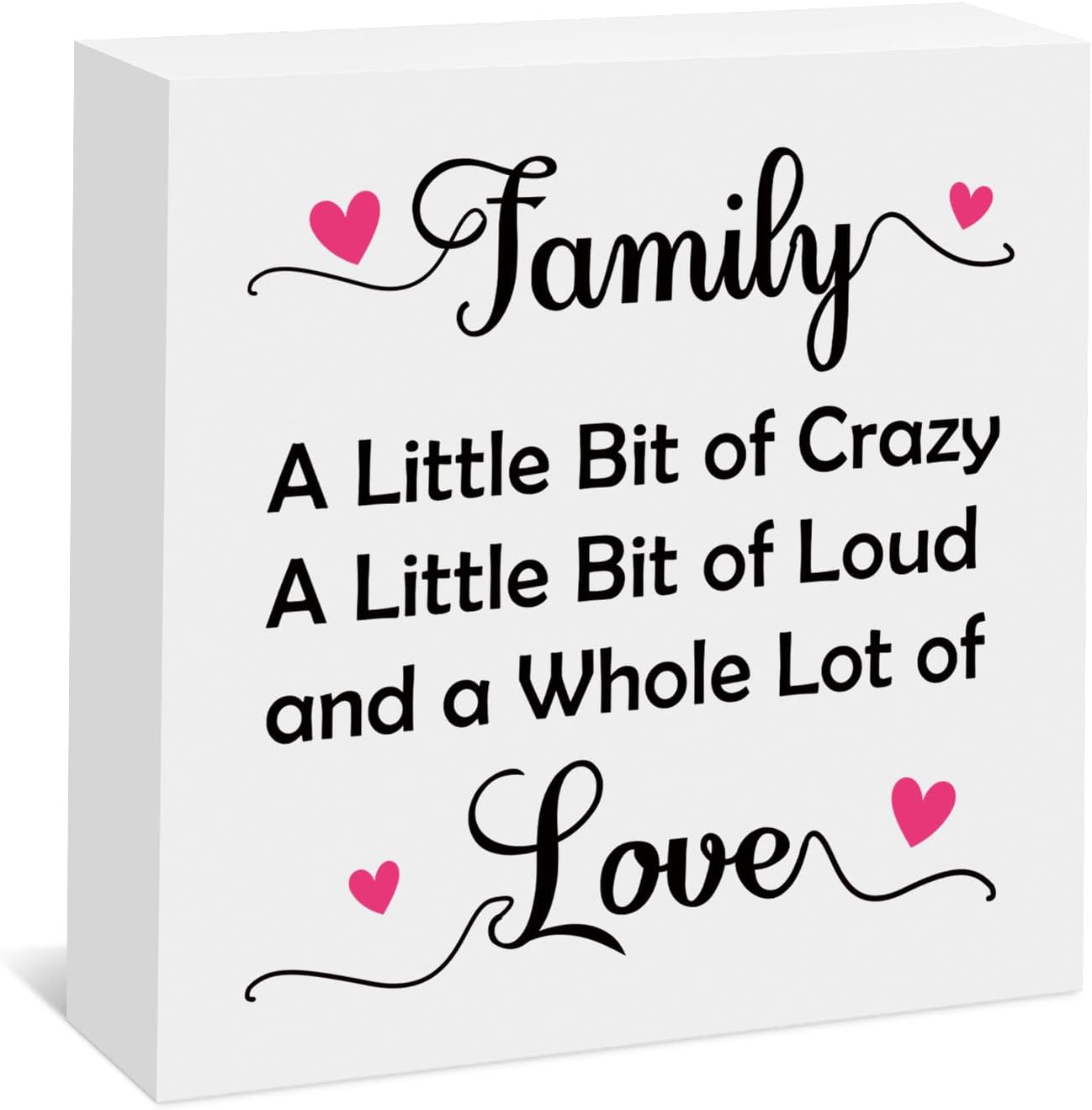 Home Desk Decor Sign House Warming Gifts Wood Box Sign New Home Housewarming Gifts for Women Men Friend Family Inspirational Wooden Box Plaque for Living Room Bedroom Desk Shelf Table Decor