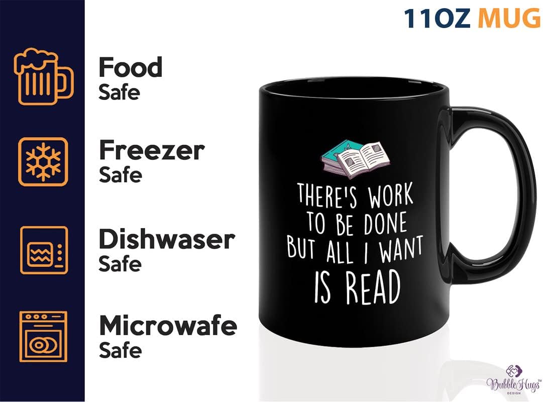 Book Lover Coffee Mug 11oz Black - Books for Everyone - Bibliophile Fiction Novel Women Teens Teacher Librarian Book Reader Book Lover