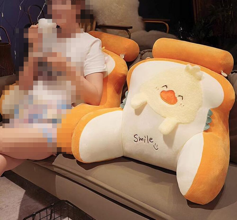 Cartoon Bed Backrest Pillow Office Chair Lumbar Back Cushion Sofa Soft Reading Pillow Plush Rest Neck Support Pillows (Rabbit pattern, 45×65CM/17.7""×25.59""), lww18