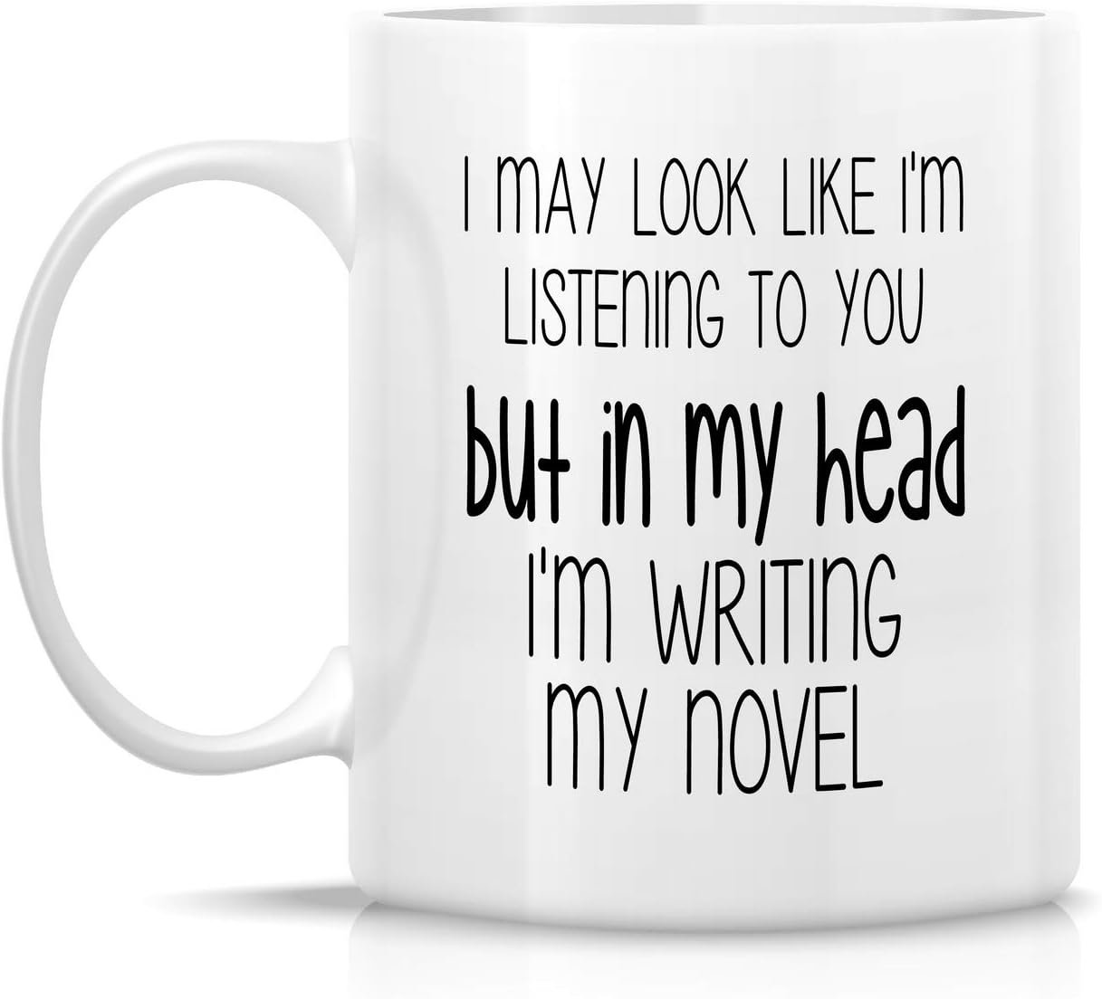 Retreez Funny Mug - In My Head I'm Writing Novel Writer Book Author Literary 11 Oz Ceramic Coffee Mugs - Funny, Sarcastic, Motivational, Inspirational birthday gifts for friends, coworkers, dad, mom