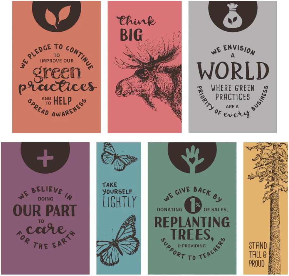 Advice 3 Bookmark Enjoy The Dark Set, Laminated with Glossy Finish, Printed on Recycled Paper, Night Sky, Galaxy, Star (AMBM-DARKSKY)