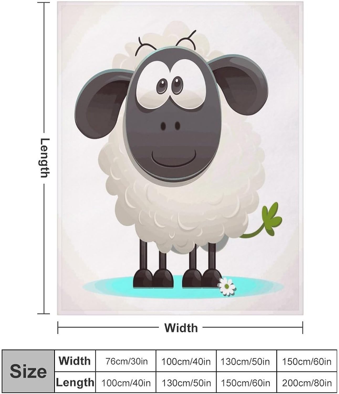 Sheep Blanket Super Soft Lightweight Throw Blanket Cute Cozy Warm Bed Blanket Decorative Fuzzy Blanket All-Season Home Decor Gift for Sofa Couch Living Room 60"*80"（150 * 200cm）