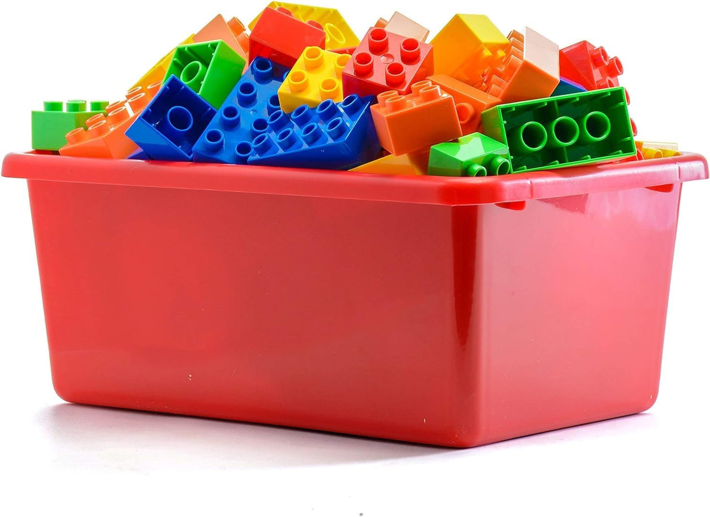 Prextex Toy Plastic Storage Bins - Pack of 4 Containers | Storage Box For Closet Organizers, Classroom Toy Bin, File Organizer, Craft Storage
