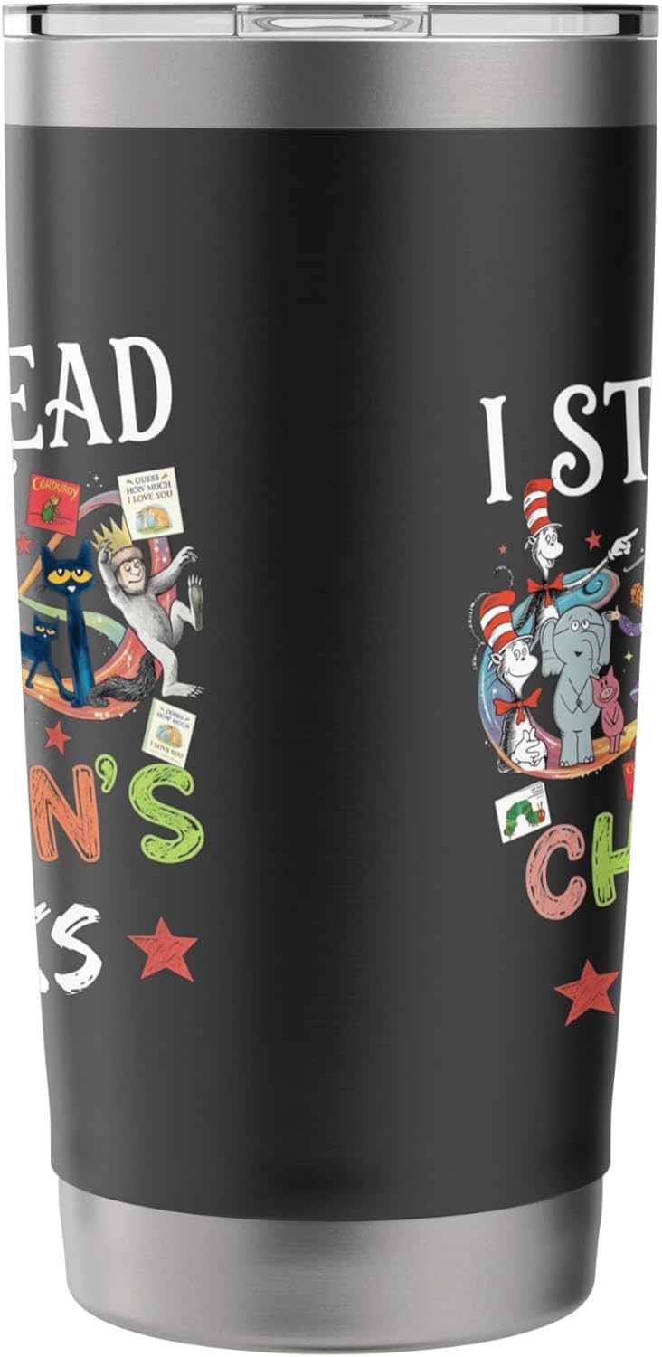 I Still Read Childrens Books Reading Teacher Librarian Stainless Steel Insulated Tumbler