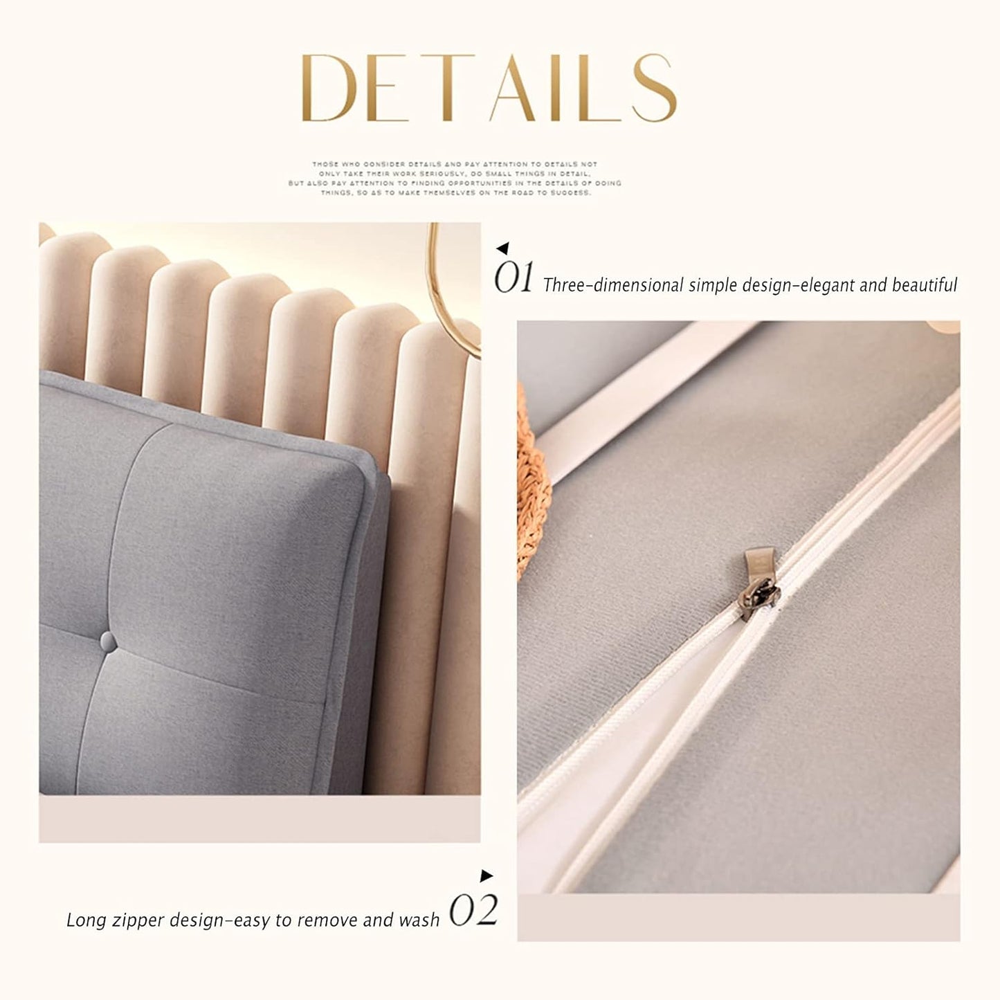 Headboard Upholstered,Positioning Support Reading Pillow with Cotton and Linen Removable Washable Cover,Bedside Bed Backrest Cushion Pillow (Color : Lemon Yellow, Size : L150H60cm)